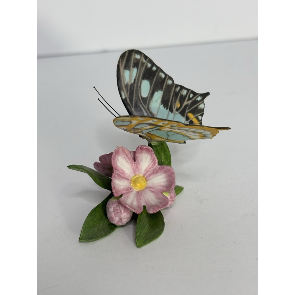 Franklin Mint Butterflies of the World Porcelain Malachite Butterfly Figurine